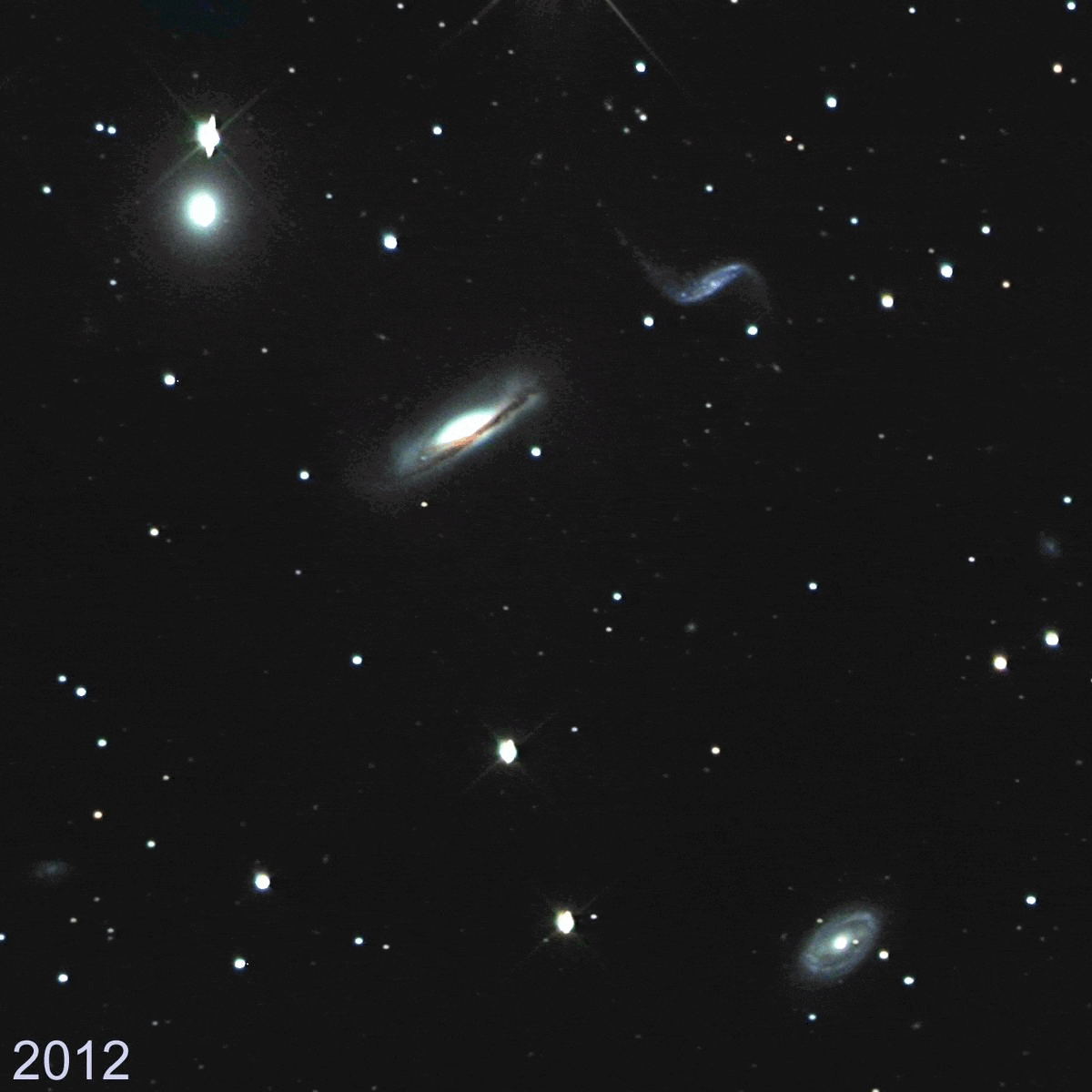 Hickson44 star motion 2012/2022